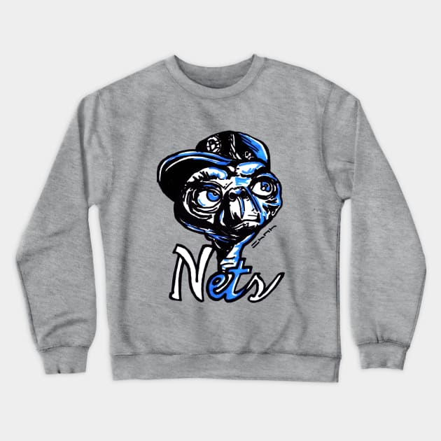 The ET Brooklyn Nets Fan Crewneck Sweatshirt by sketchnkustom